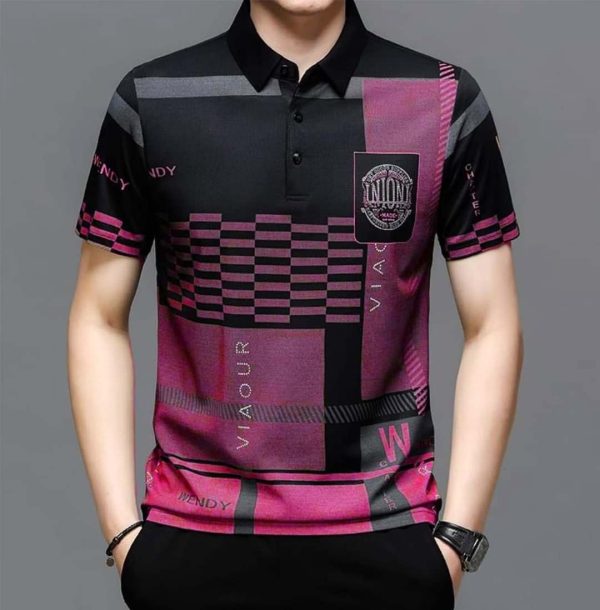 Premium Version Half Sleeve Polo Shirt Hot Pink