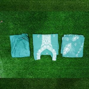 Soft Georgette Cyan-1