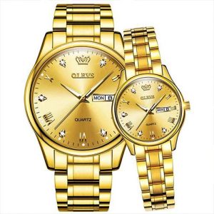 Couple watches golden
